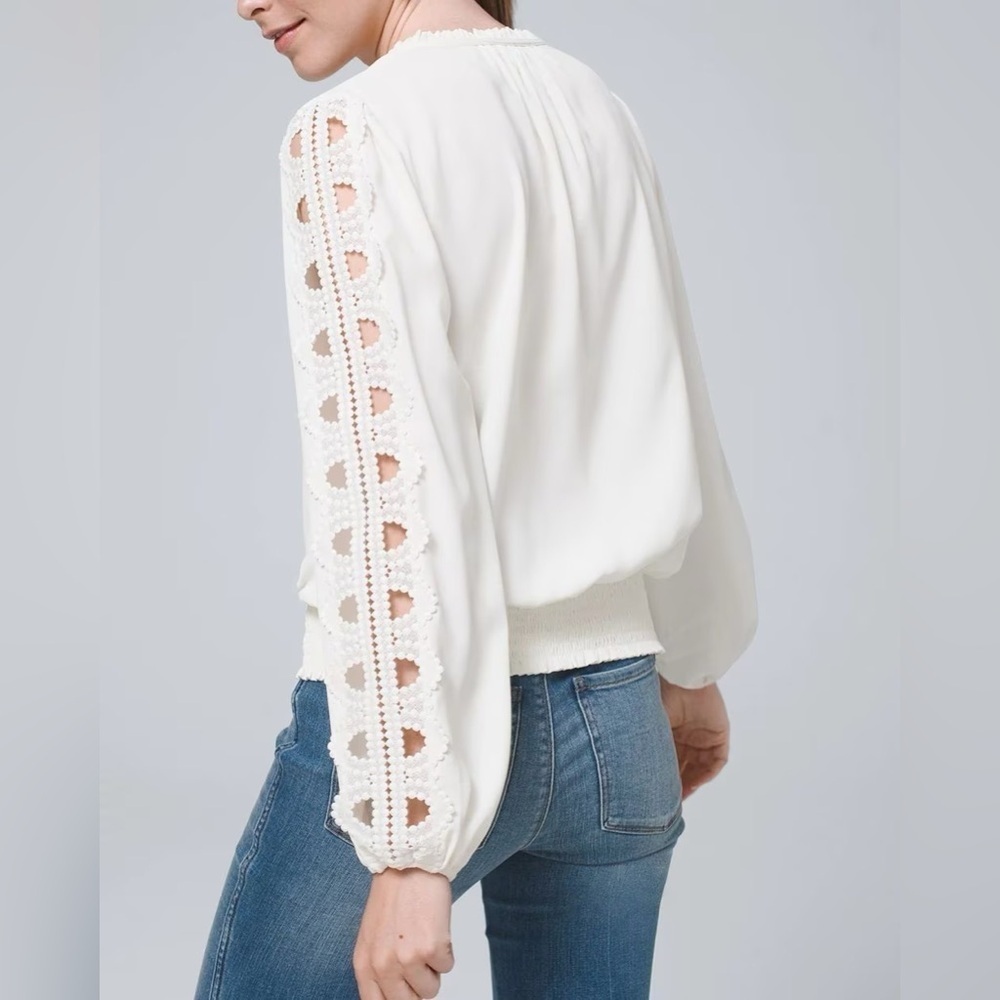 White House Black Market Lace Long Sleeve - Picture 2 of 10
